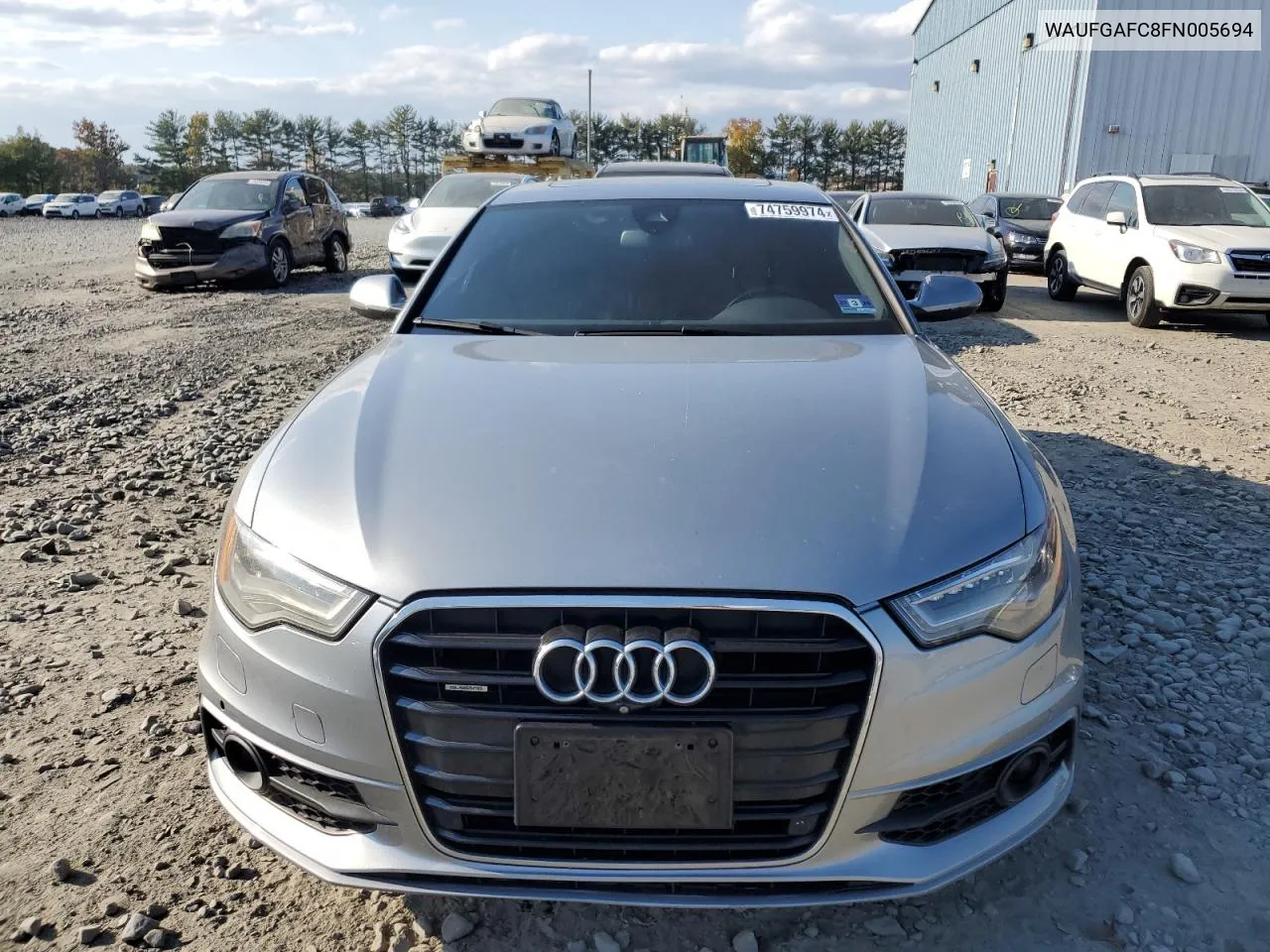 2015 Audi A6 Premium Plus VIN: WAUFGAFC8FN005694 Lot: 74759974