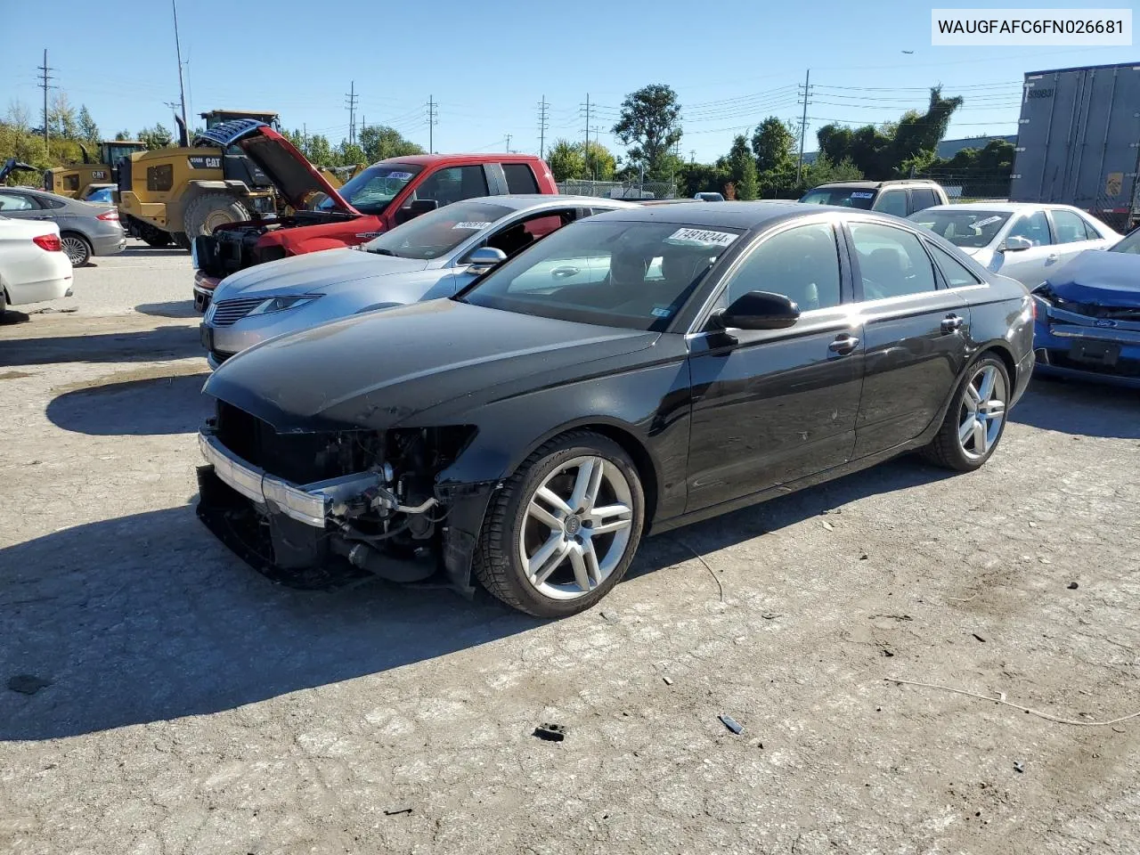 2015 Audi A6 Premium Plus VIN: WAUGFAFC6FN026681 Lot: 74918244