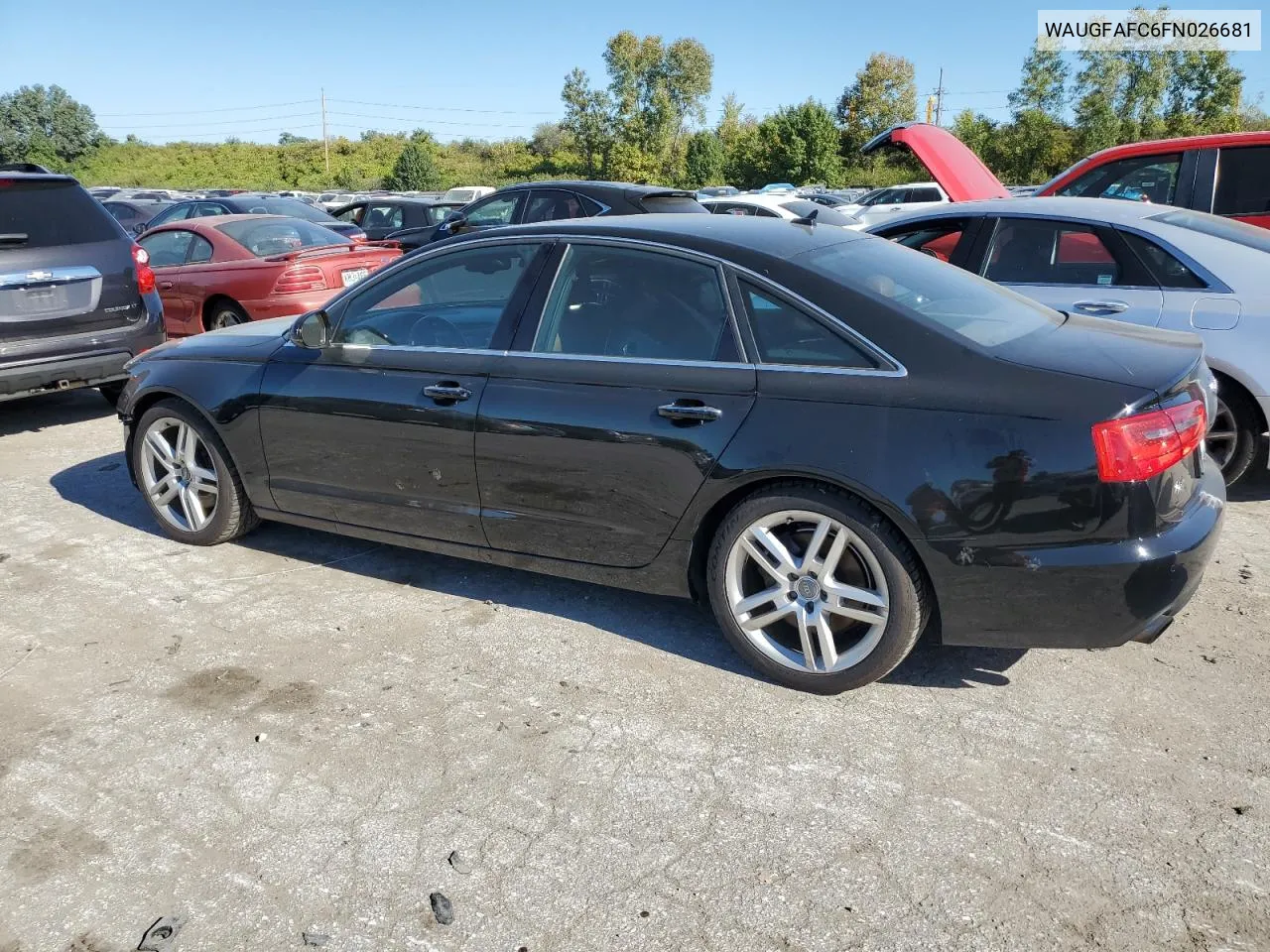 2015 Audi A6 Premium Plus VIN: WAUGFAFC6FN026681 Lot: 74918244