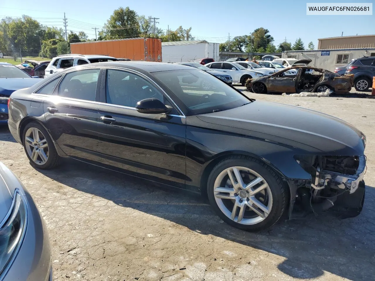 2015 Audi A6 Premium Plus VIN: WAUGFAFC6FN026681 Lot: 74918244