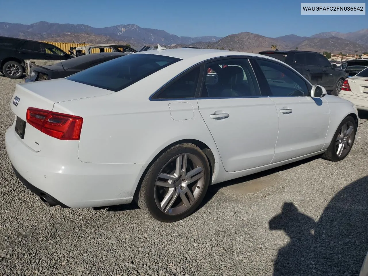 2015 Audi A6 Premium Plus VIN: WAUGFAFC2FN036642 Lot: 74985114