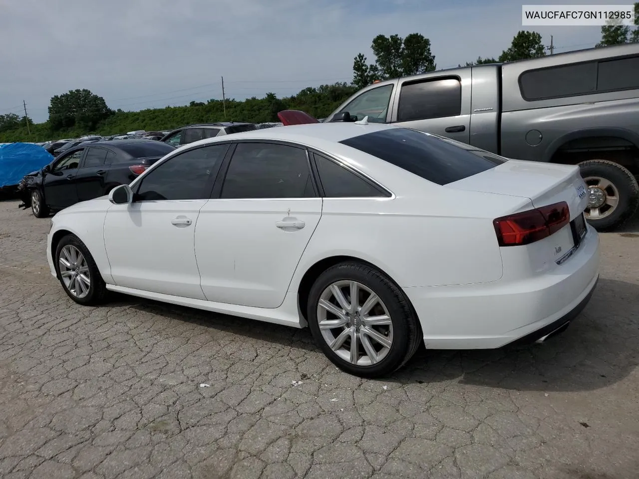 2016 Audi A6 Premium VIN: WAUCFAFC7GN112985 Lot: 56511284