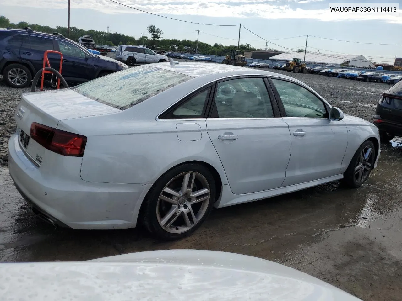 2016 Audi A6 Premium Plus VIN: WAUGFAFC3GN114413 Lot: 57905304