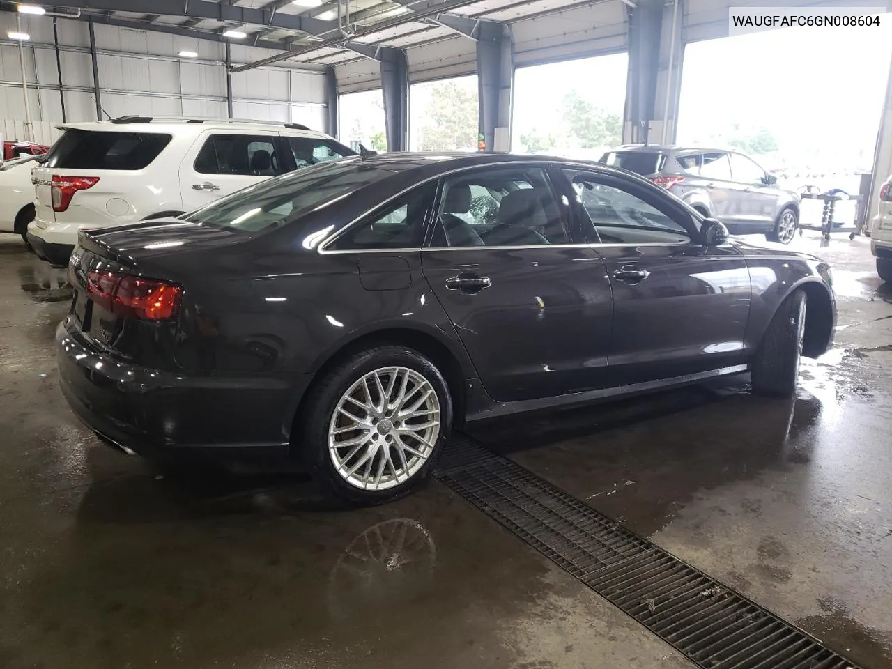 2016 Audi A6 Premium Plus VIN: WAUGFAFC6GN008604 Lot: 69252654