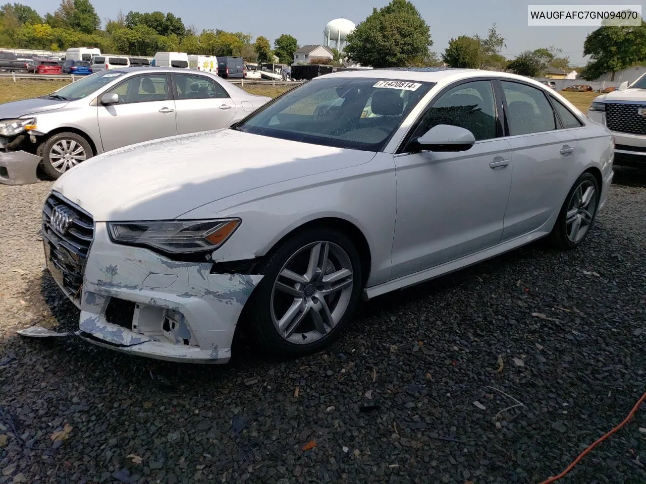 2016 Audi A6 Premium Plus VIN: WAUGFAFC7GN094070 Lot: 71420814