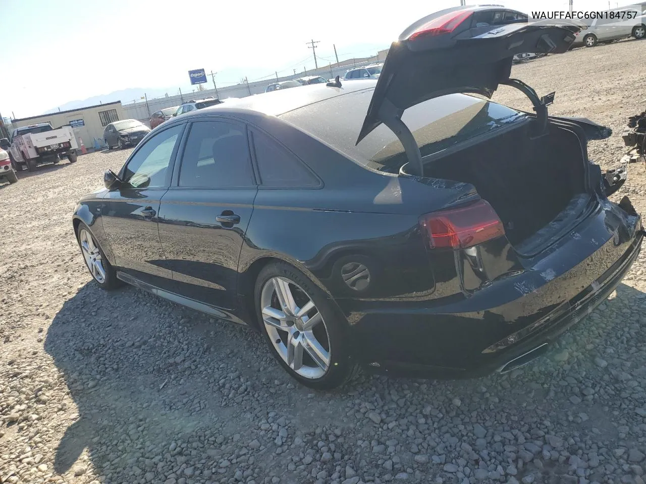 2016 Audi A6 Premium VIN: WAUFFAFC6GN184757 Lot: 71804264