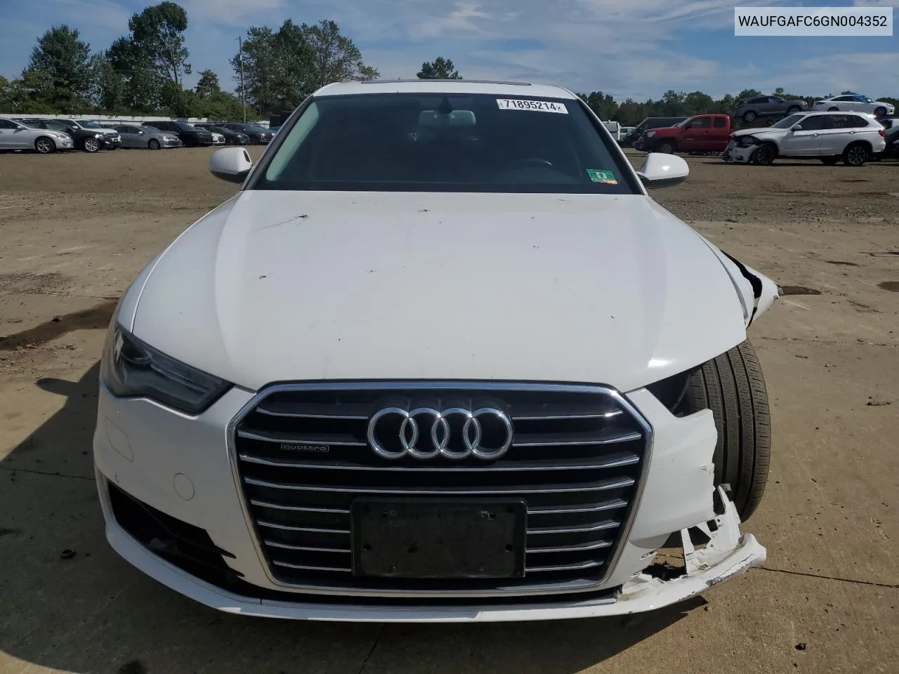 2016 Audi A6 Premium Plus VIN: WAUFGAFC6GN004352 Lot: 71895214