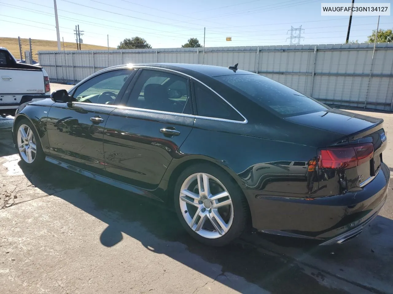 2016 Audi A6 Premium Plus VIN: WAUGFAFC3GN134127 Lot: 72309514