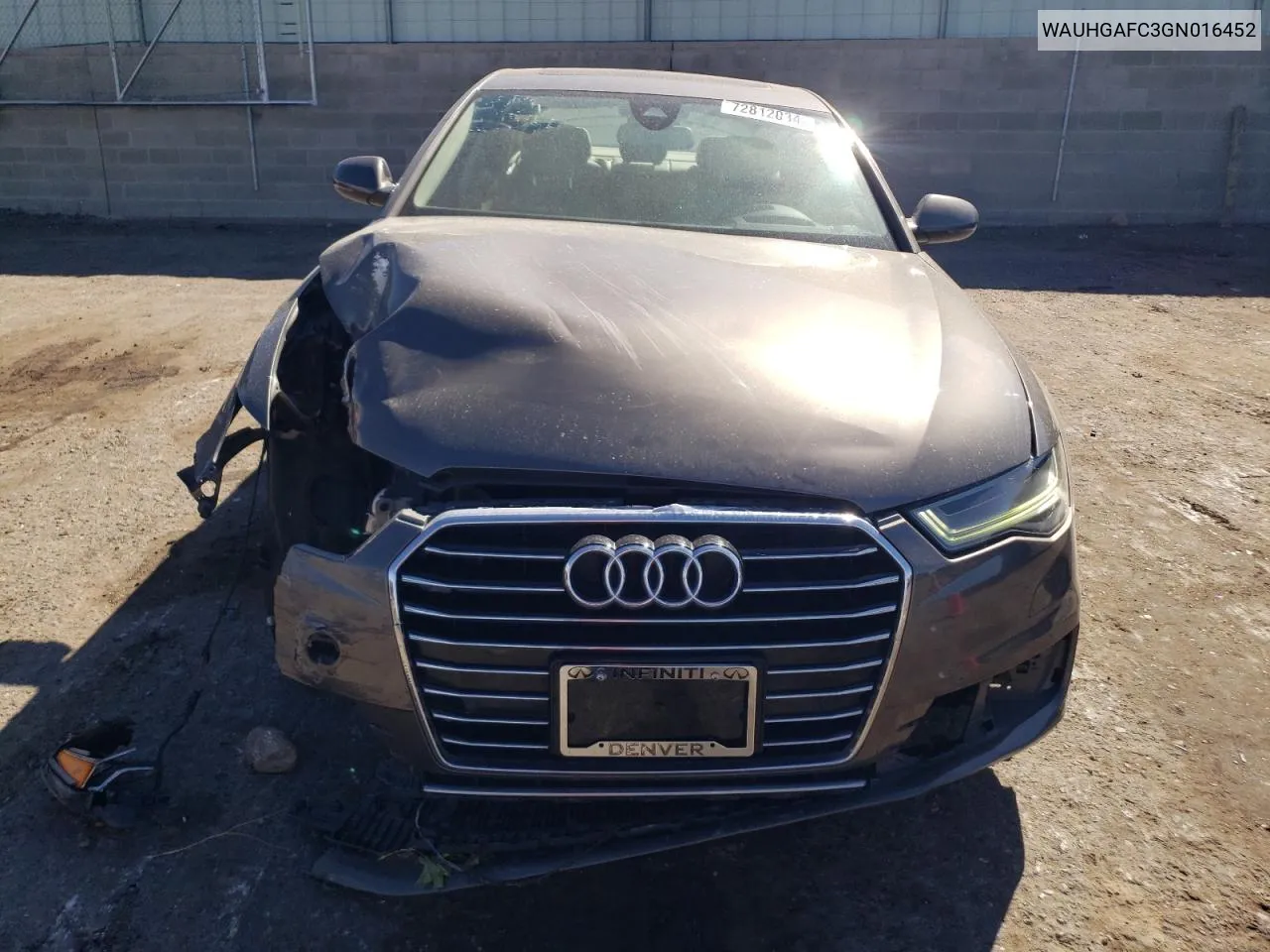 2016 Audi A6 Prestige VIN: WAUHGAFC3GN016452 Lot: 72812034