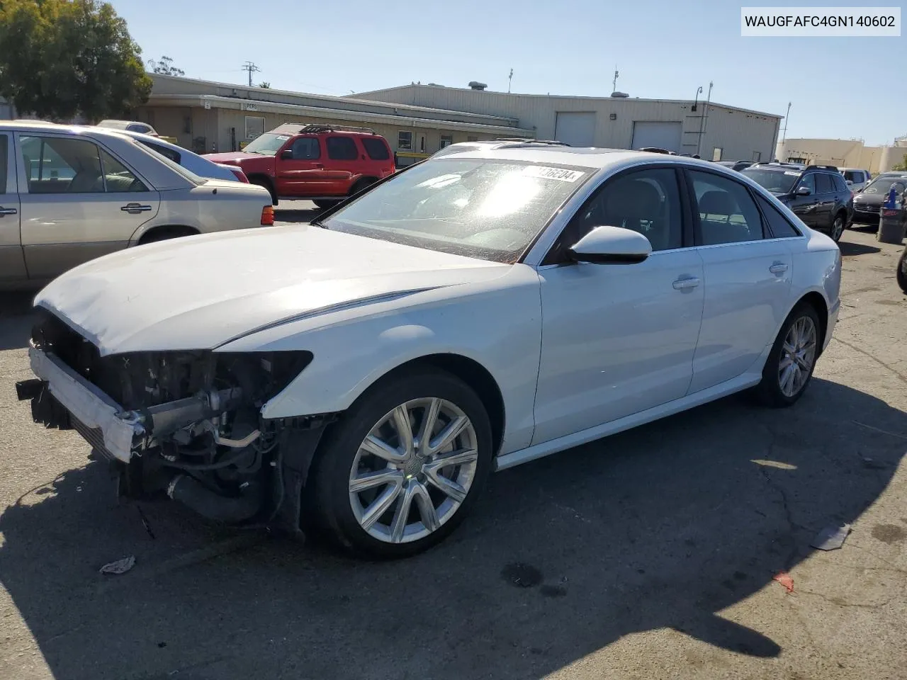 2016 Audi A6 Premium Plus VIN: WAUGFAFC4GN140602 Lot: 73136604