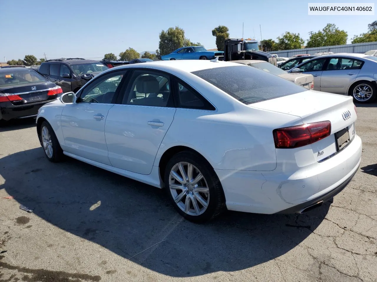 2016 Audi A6 Premium Plus VIN: WAUGFAFC4GN140602 Lot: 73136604