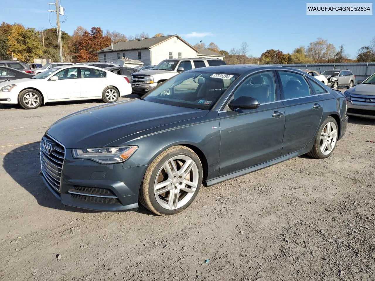 2016 Audi A6 Premium Plus VIN: WAUGFAFC4GN052634 Lot: 77775894