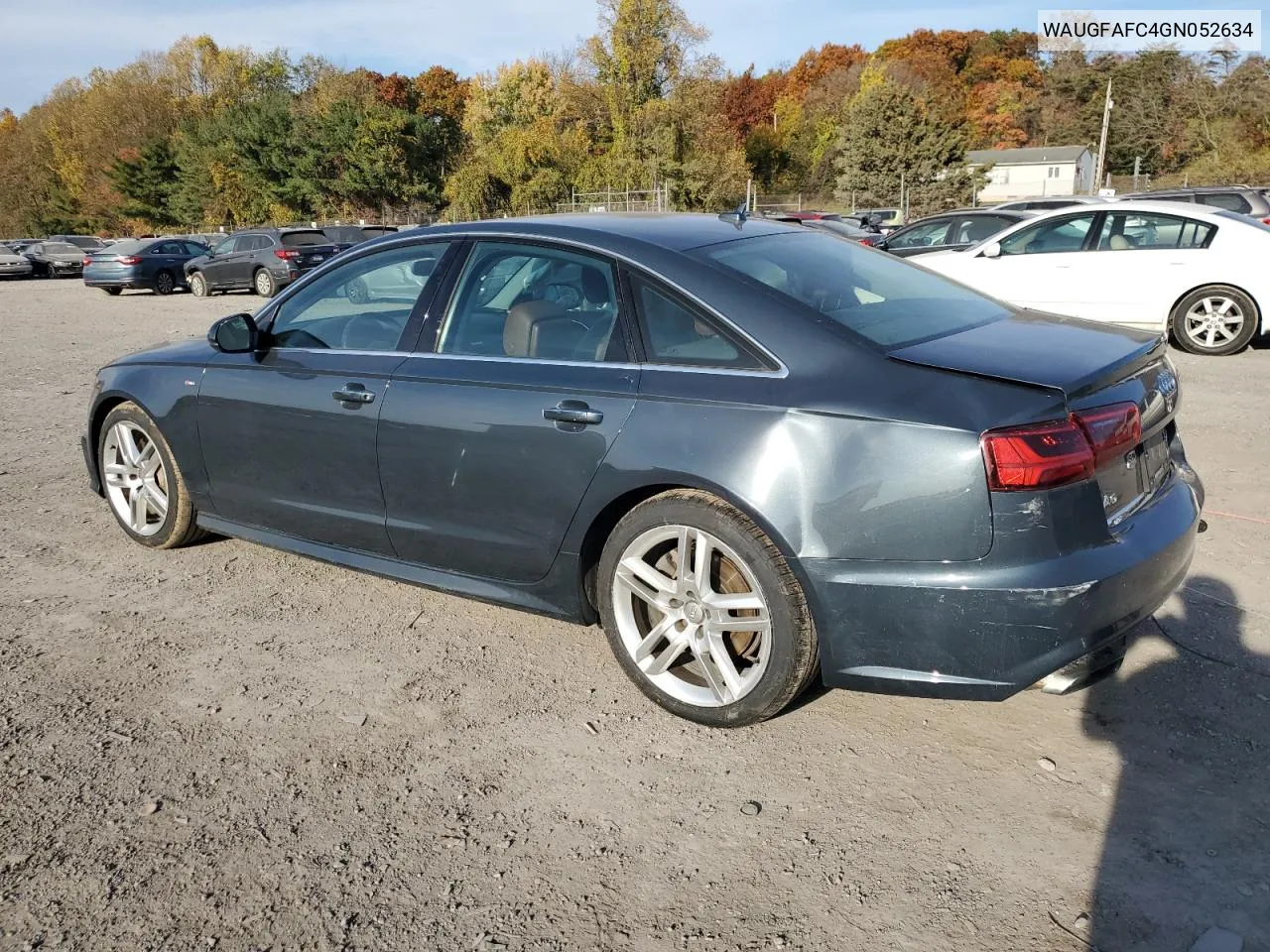 2016 Audi A6 Premium Plus VIN: WAUGFAFC4GN052634 Lot: 77775894