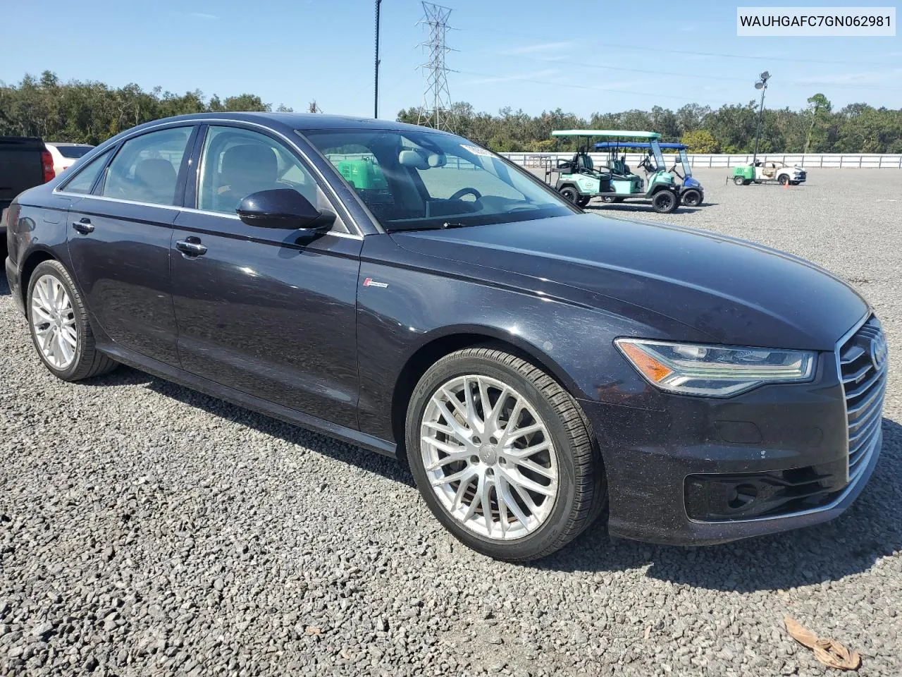 2016 Audi A6 Prestige VIN: WAUHGAFC7GN062981 Lot: 78050154