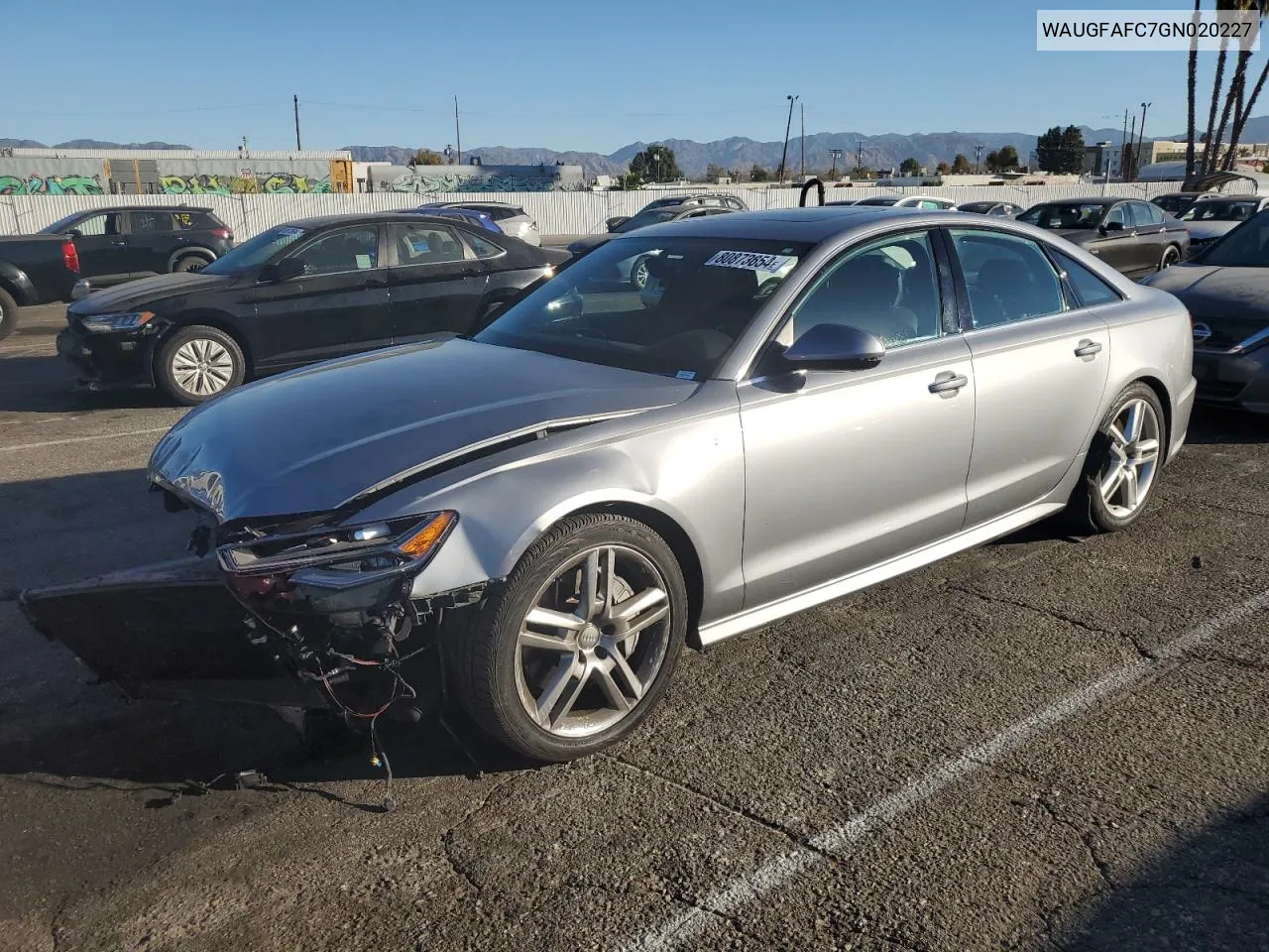 2016 Audi A6 Premium Plus VIN: WAUGFAFC7GN020227 Lot: 80873654