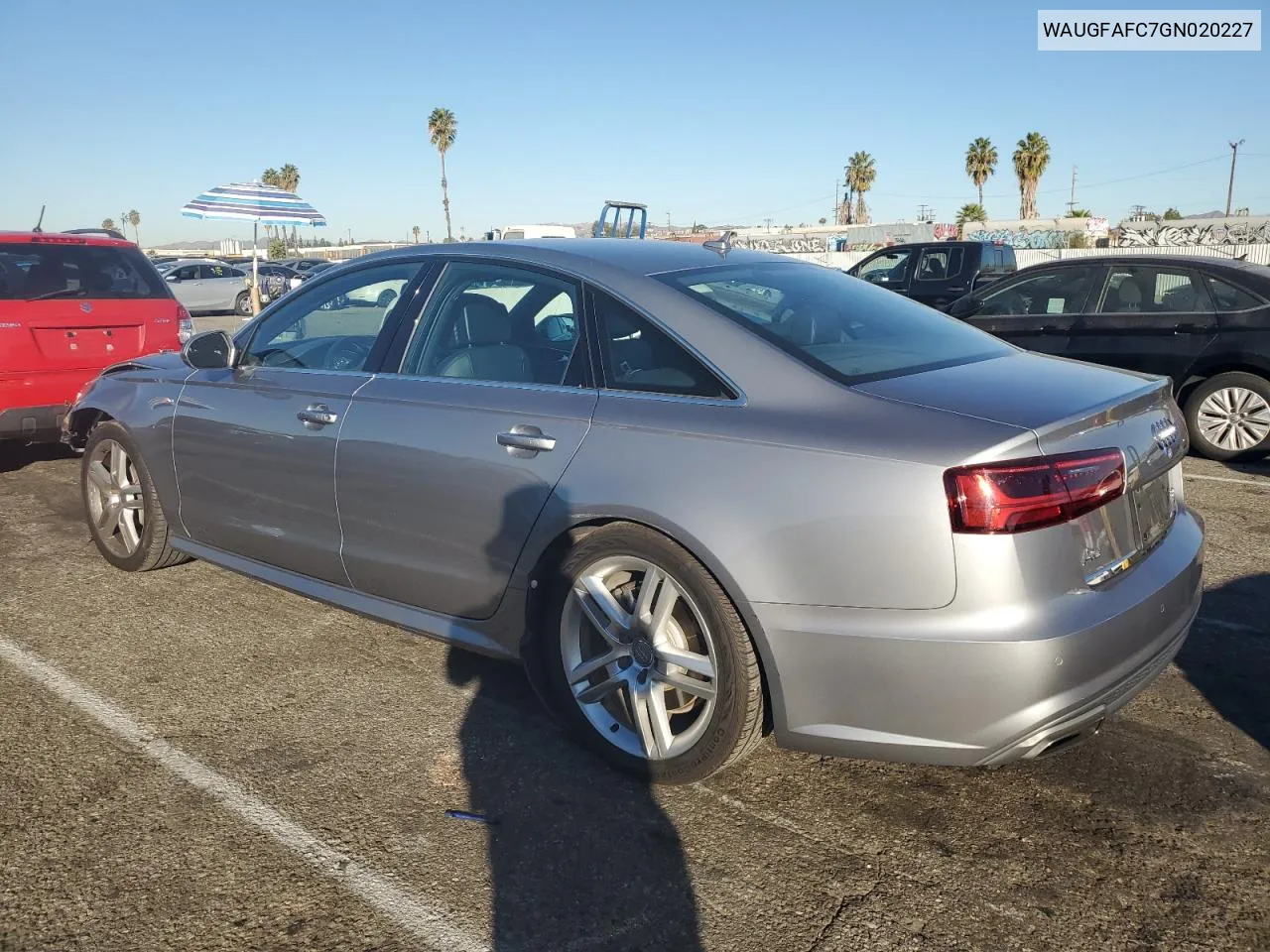 2016 Audi A6 Premium Plus VIN: WAUGFAFC7GN020227 Lot: 80873654