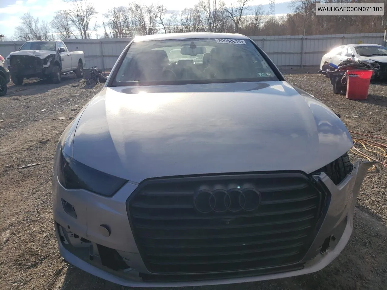 2016 Audi A6 Prestige VIN: WAUHGAFC0GN071103 Lot: 80980614