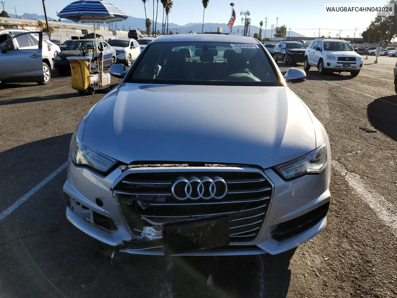 2017 Audi A6 Premium Plus VIN: WAUG8AFC4HN043024 Lot: 78255264