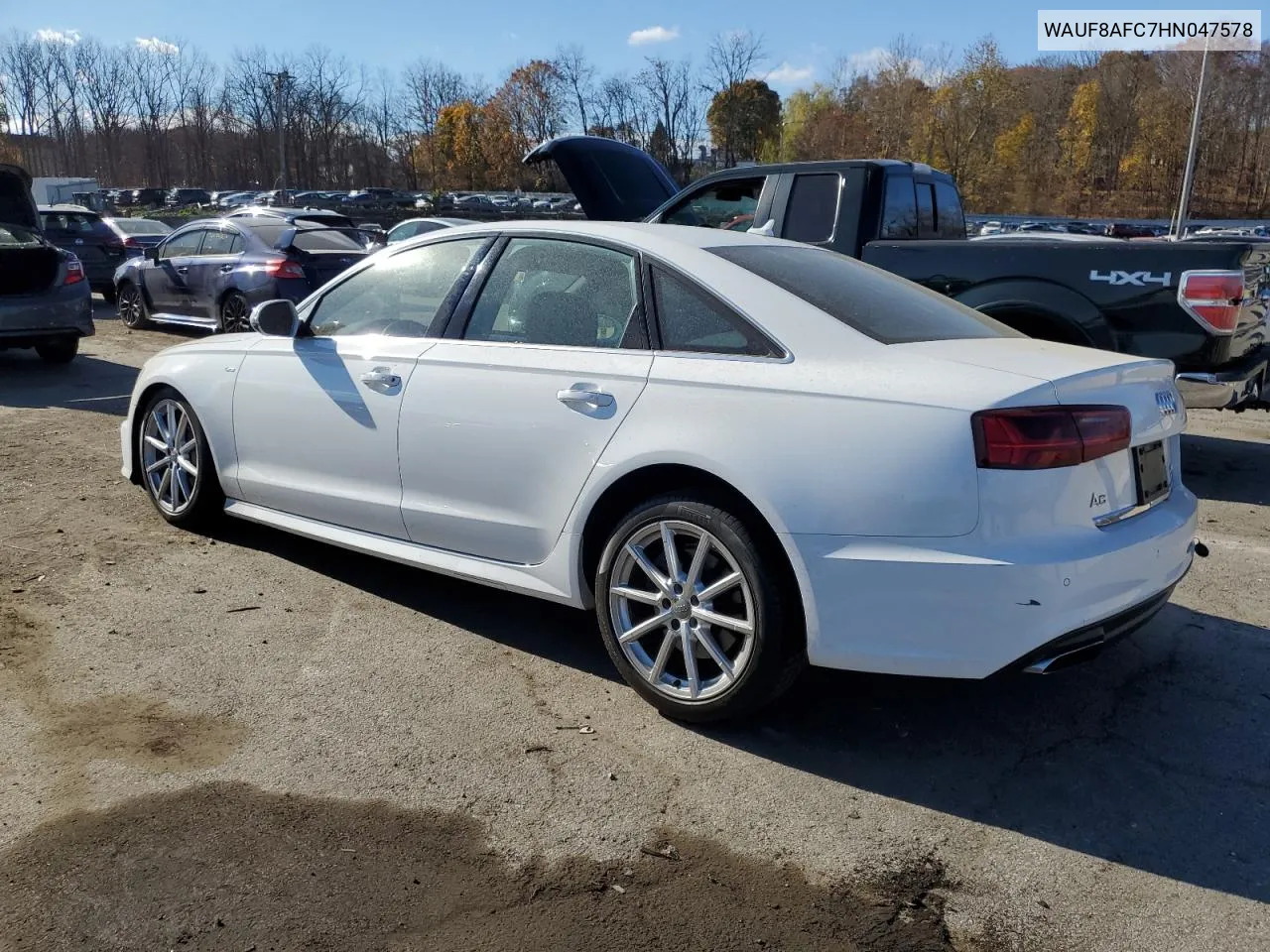 2017 Audi A6 Premium VIN: WAUF8AFC7HN047578 Lot: 78697284