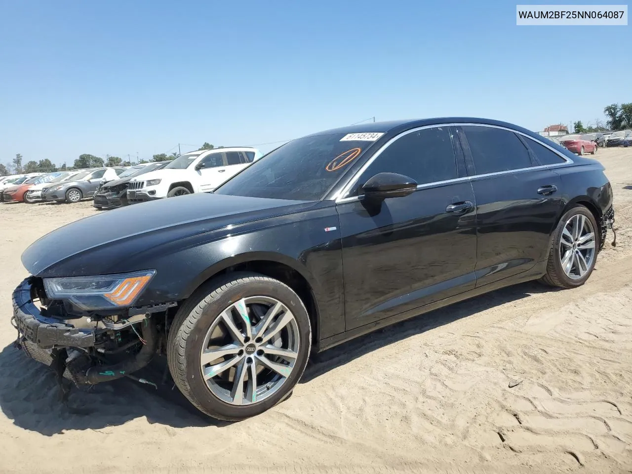 2022 Audi A6 Prestige VIN: WAUM2BF25NN064087 Lot: 61145734