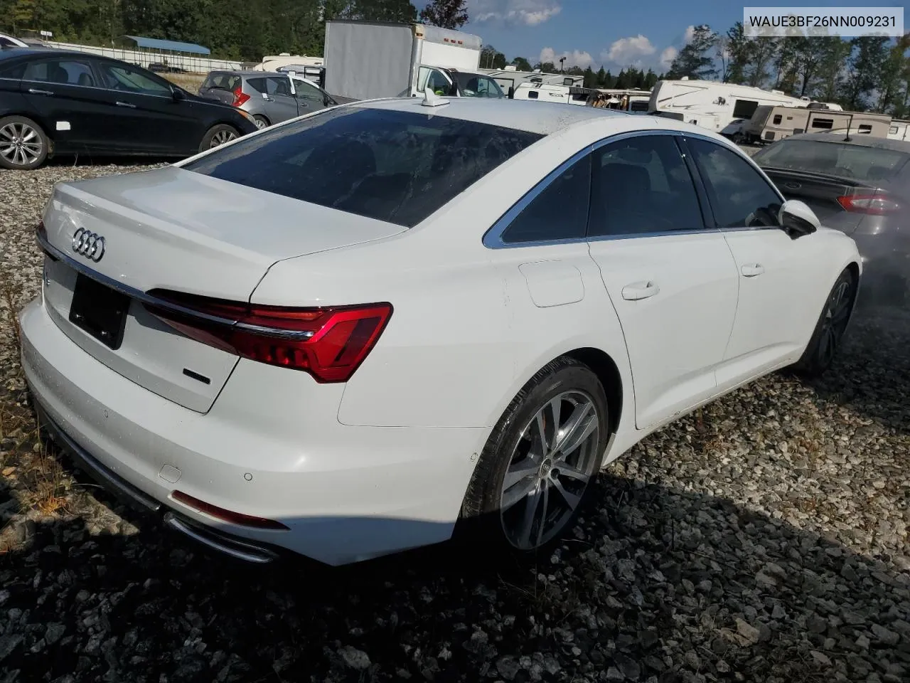 2022 Audi A6 Premium Plus VIN: WAUE3BF26NN009231 Lot: 74446084