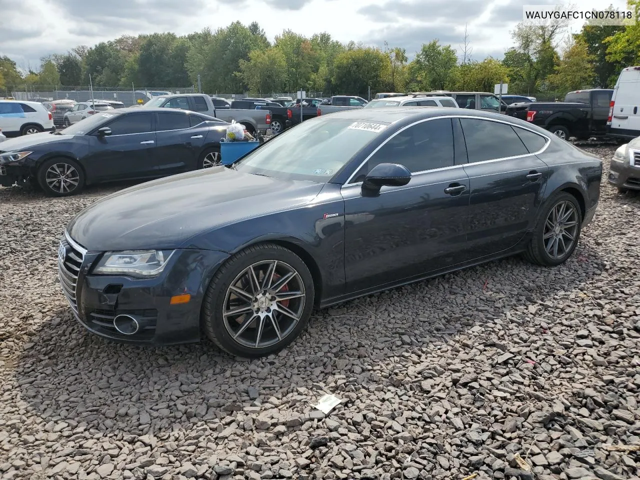 WAUYGAFC1CN078118 2012 Audi A7 Premium Plus