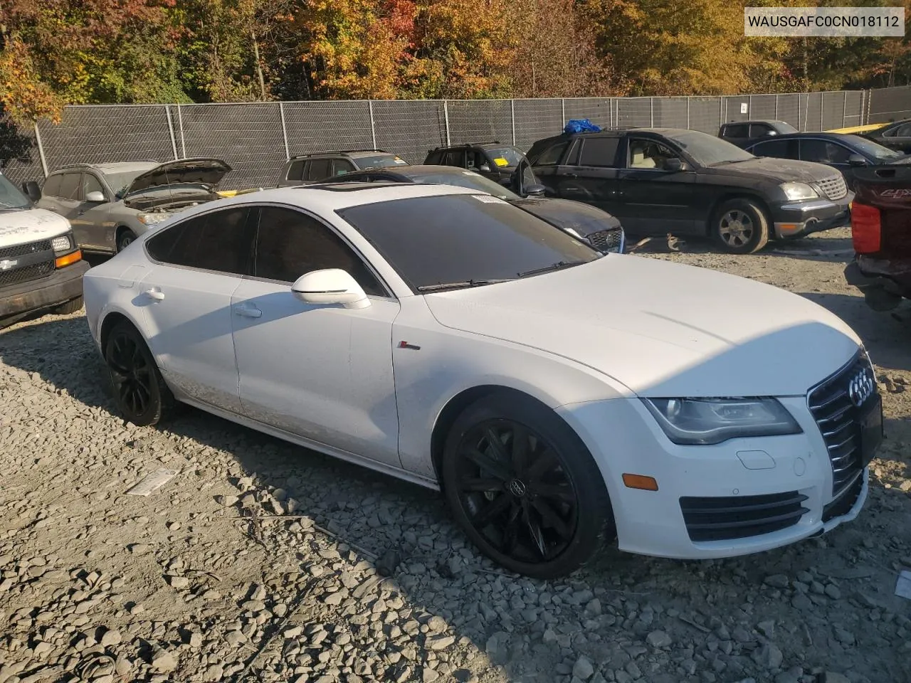 2012 Audi A7 Prestige VIN: WAUSGAFC0CN018112 Lot: 76881104