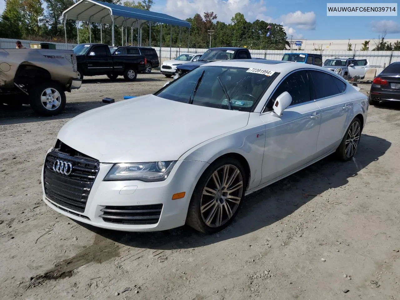 2014 Audi A7 Premium Plus VIN: WAUWGAFC6EN039714 Lot: 72391994