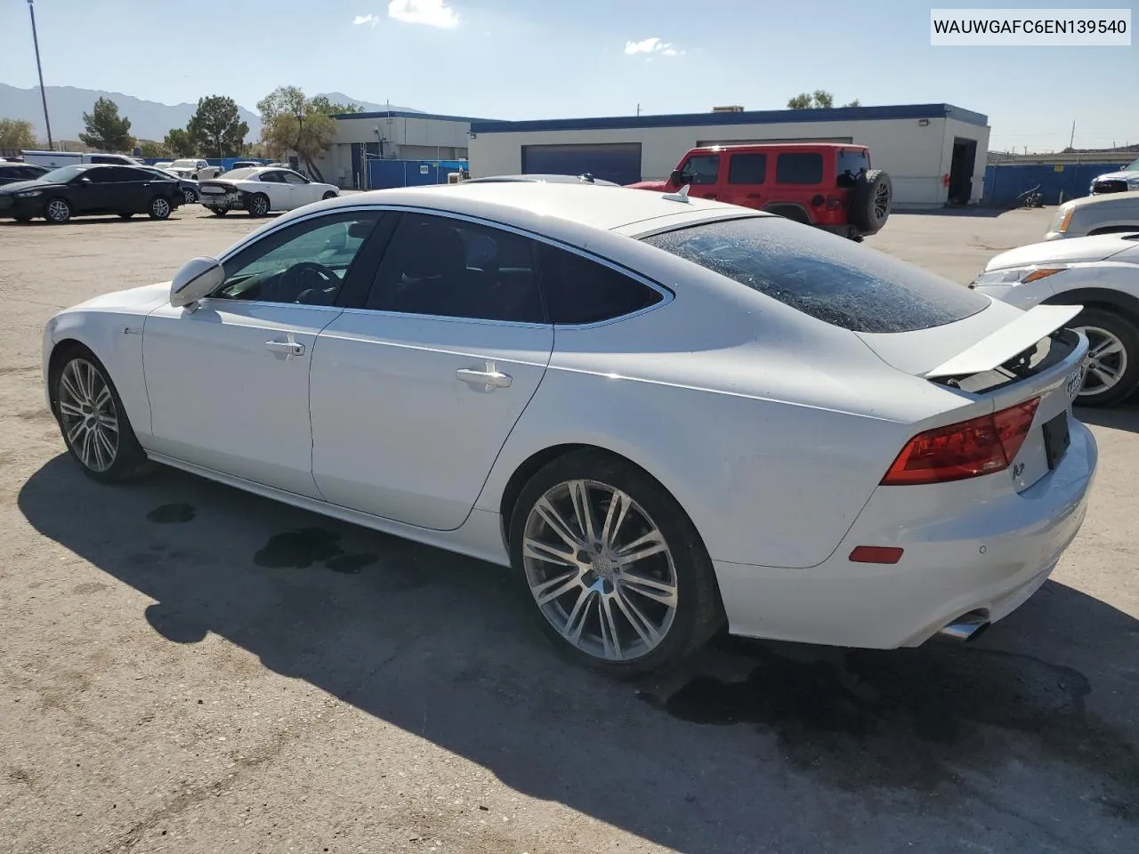 2014 Audi A7 Premium Plus VIN: WAUWGAFC6EN139540 Lot: 72782184