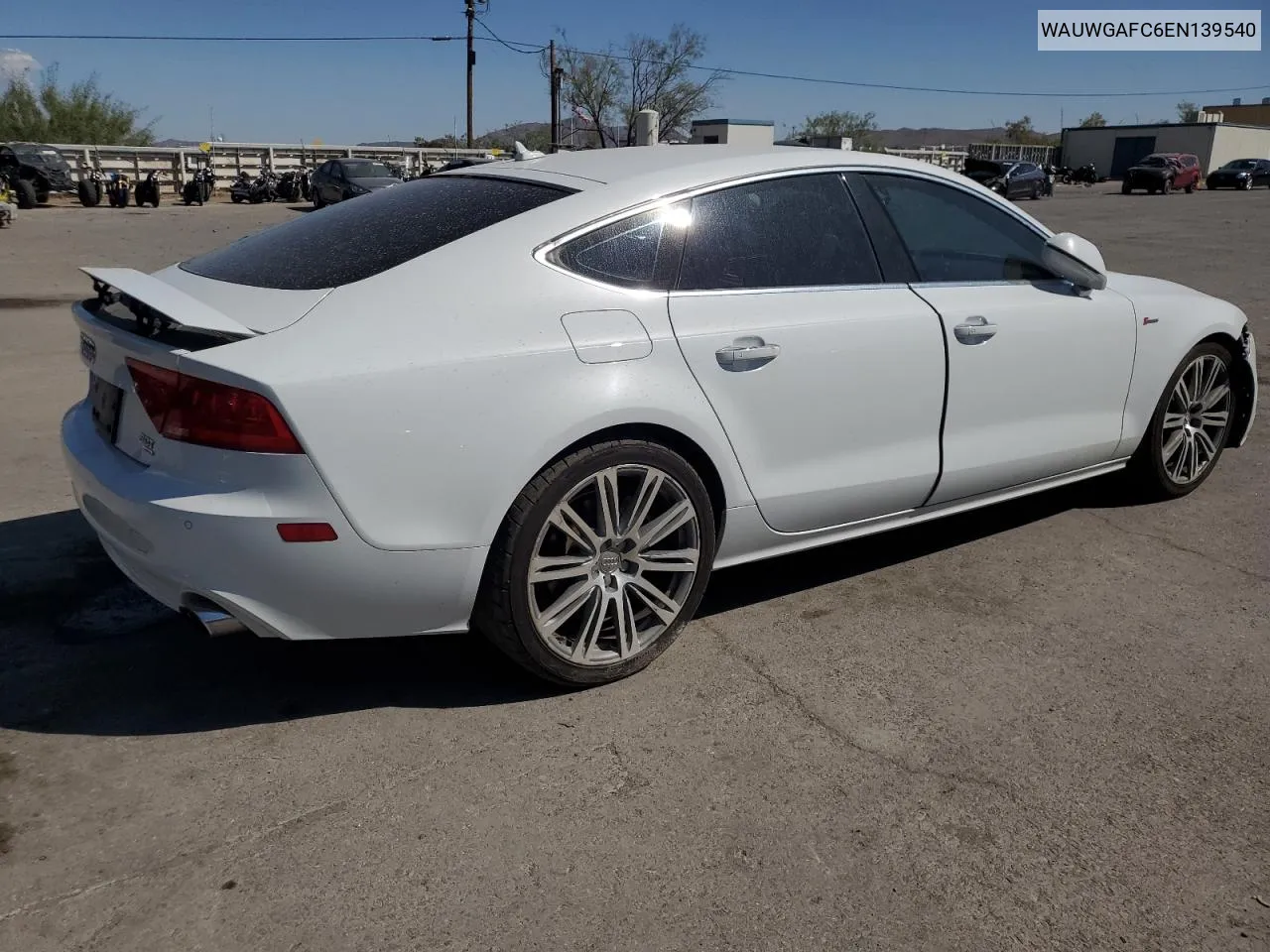 2014 Audi A7 Premium Plus VIN: WAUWGAFC6EN139540 Lot: 72782184