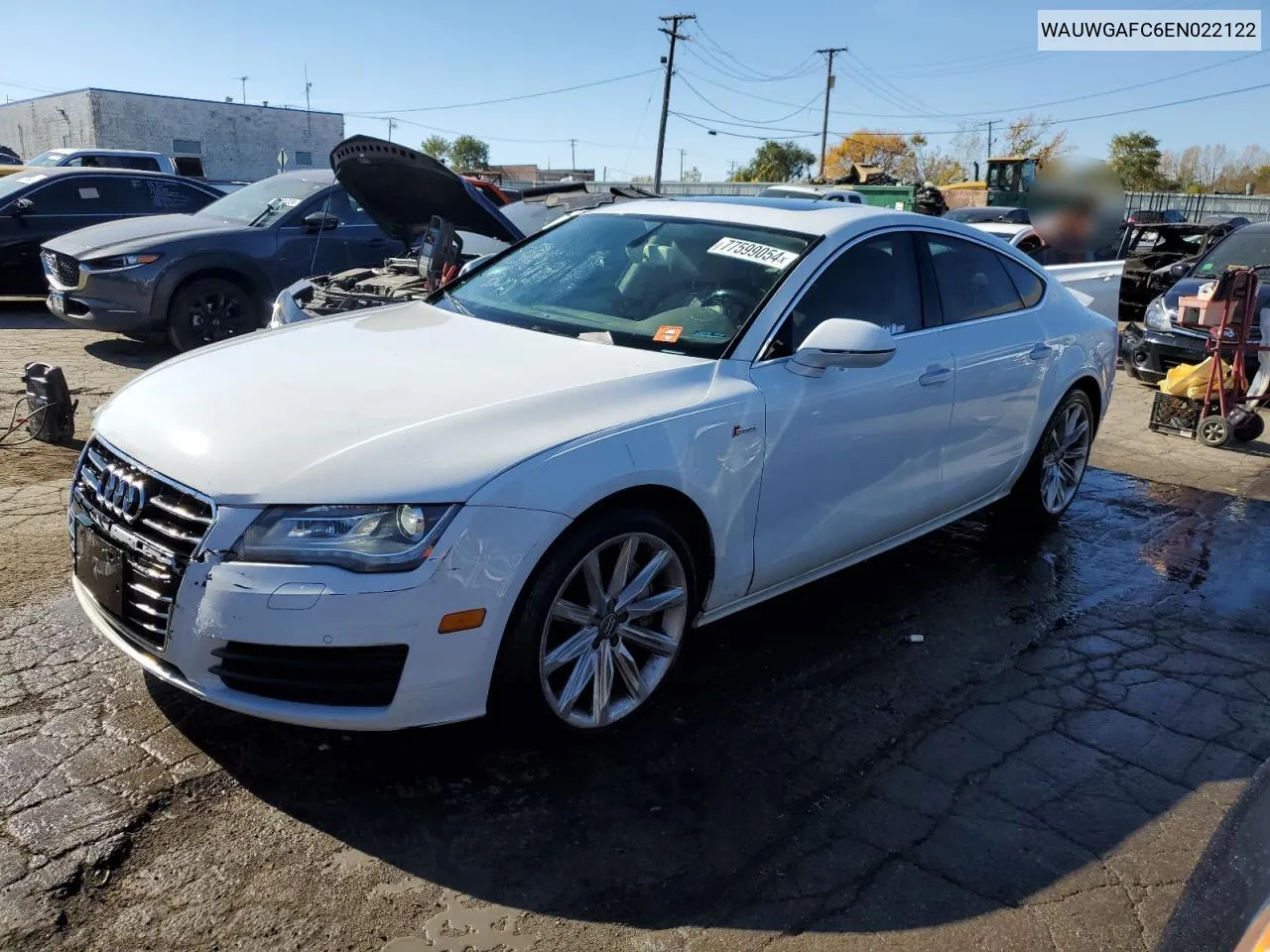 2014 Audi A7 Premium Plus VIN: WAUWGAFC6EN022122 Lot: 77599054