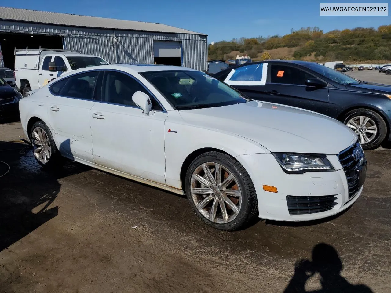 2014 Audi A7 Premium Plus VIN: WAUWGAFC6EN022122 Lot: 77599054