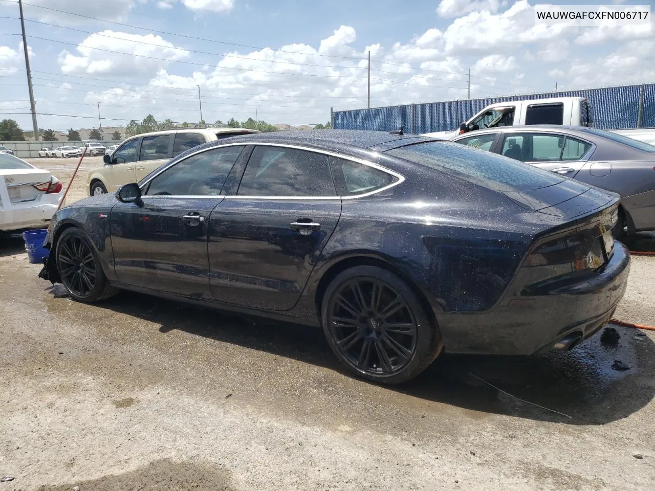 2015 Audi A7 Premium Plus VIN: WAUWGAFCXFN006717 Lot: 59400784