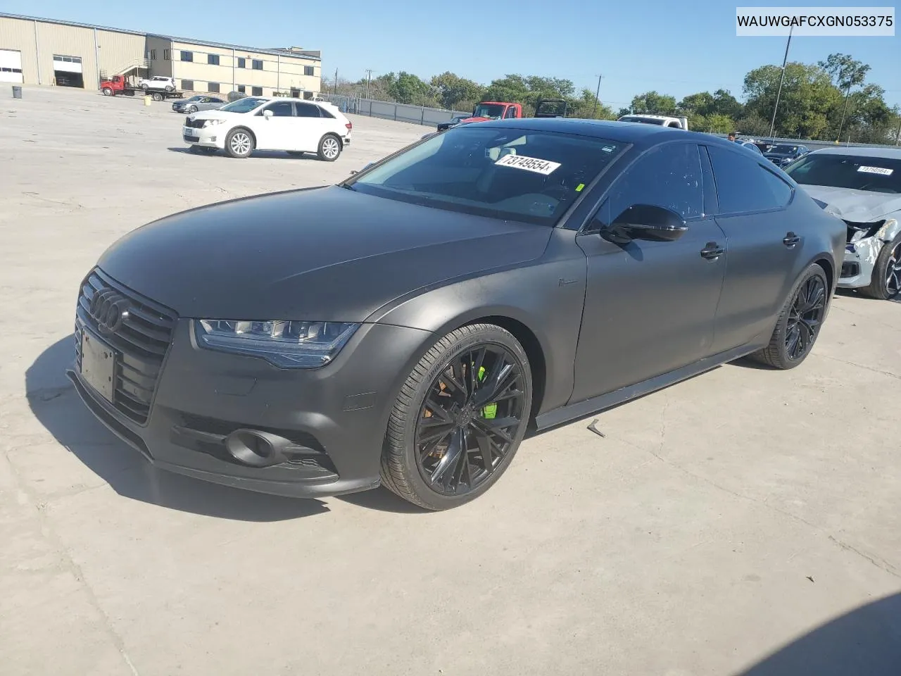 2016 Audi A7 Premium Plus VIN: WAUWGAFCXGN053375 Lot: 73749554