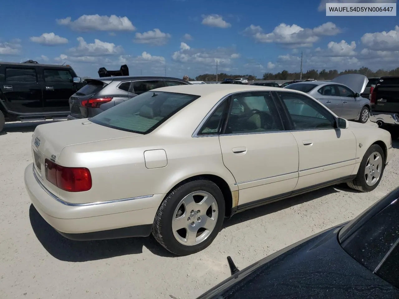 2000 Audi A8 Quattro VIN: WAUFL54D5YN006447 Lot: 77151504