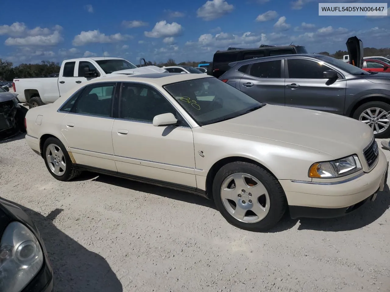 2000 Audi A8 Quattro VIN: WAUFL54D5YN006447 Lot: 77151504