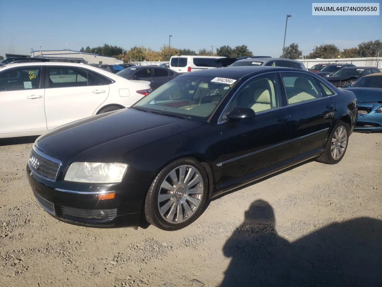 2004 Audi A8 L Quattro VIN: WAUML44E74N009550 Lot: 76842994