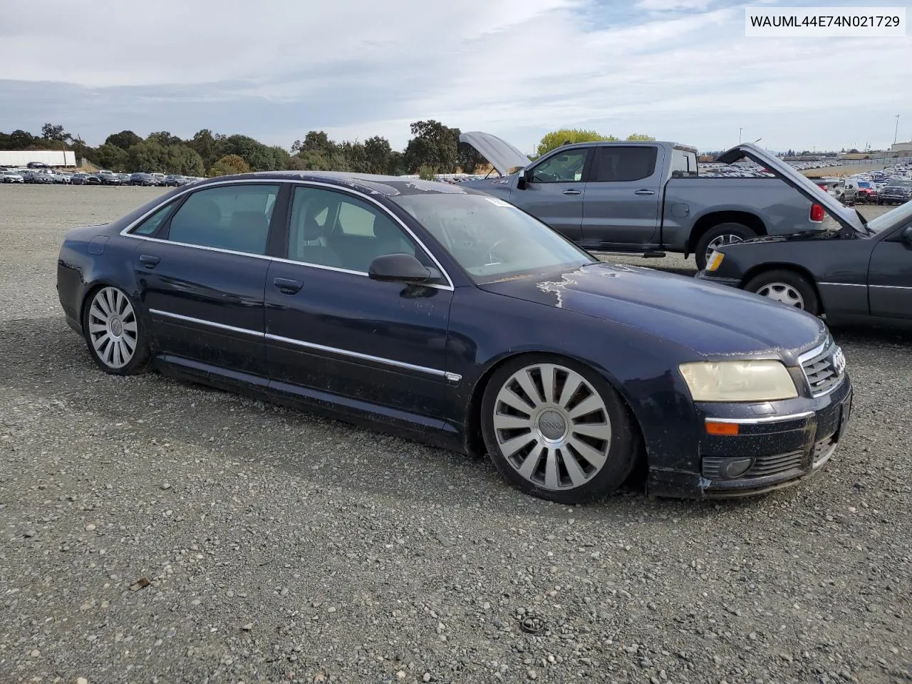 2004 Audi A8 L Quattro VIN: WAUML44E74N021729 Lot: 78591314