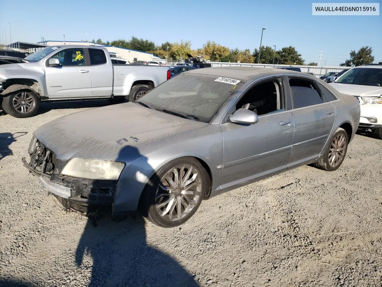 2006 Audi A8 4.2 Quattro VIN: WAULL44E06N015916 Lot: 73160184