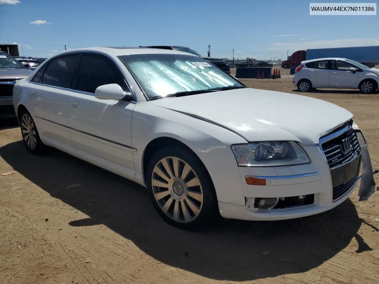 2007 Audi A8 L Quattro VIN: WAUMV44EX7N011386 Lot: 67112034