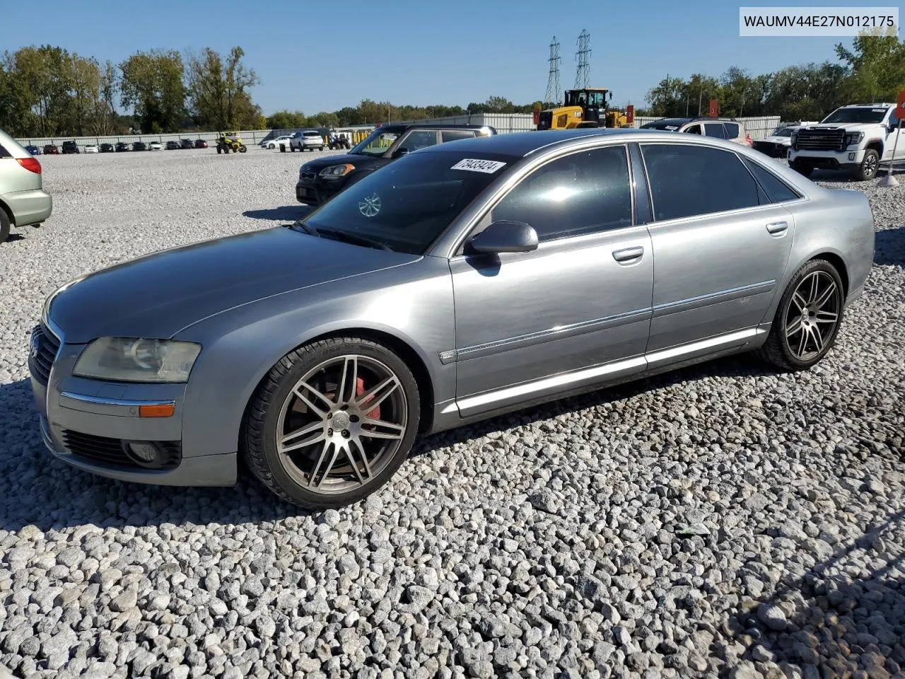 2007 Audi A8 L Quattro VIN: WAUMV44E27N012175 Lot: 73433424