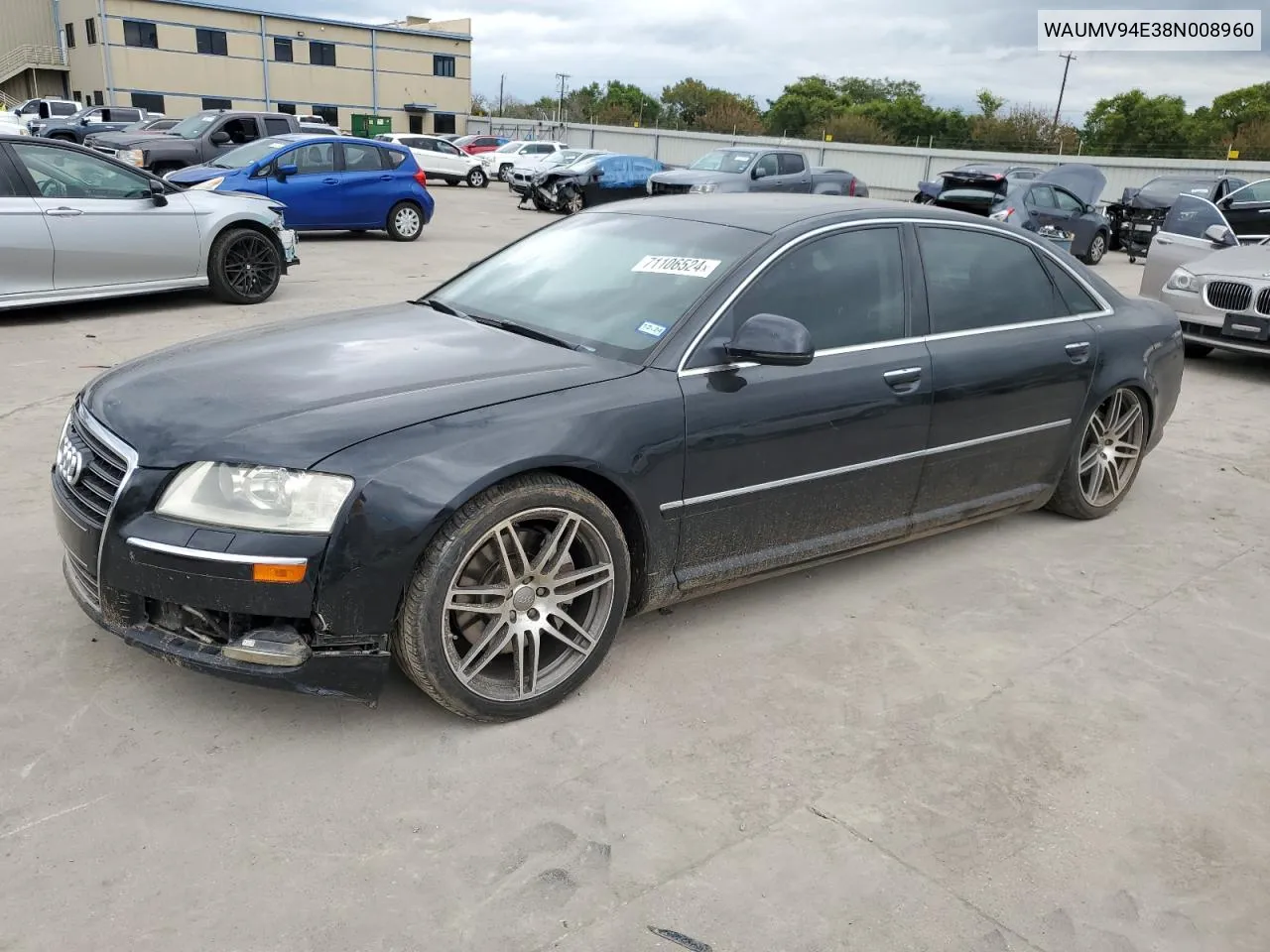 2008 Audi A8 L Quattro VIN: WAUMV94E38N008960 Lot: 71106524