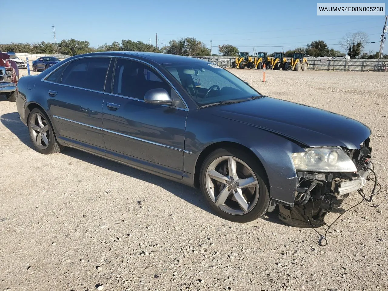 2008 Audi A8 L Quattro VIN: WAUMV94E08N005238 Lot: 79570164