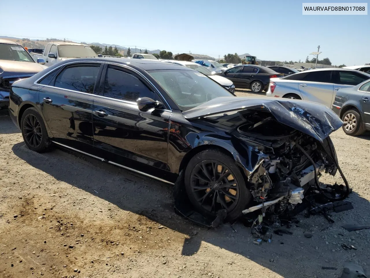 WAURVAFD8BN017088 2011 Audi A8 L Quattro