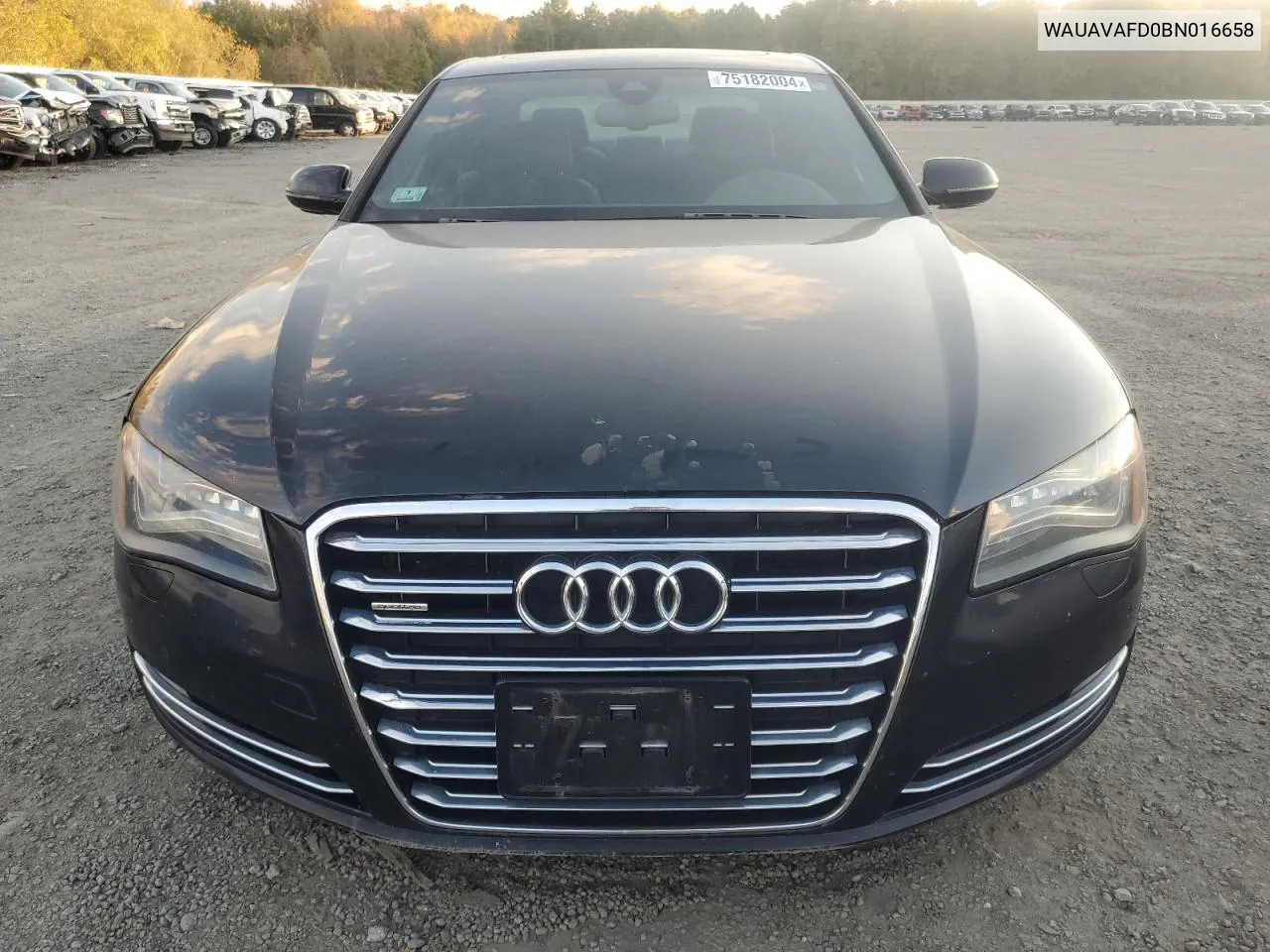 2011 Audi A8 Quattro VIN: WAUAVAFD0BN016658 Lot: 75182004