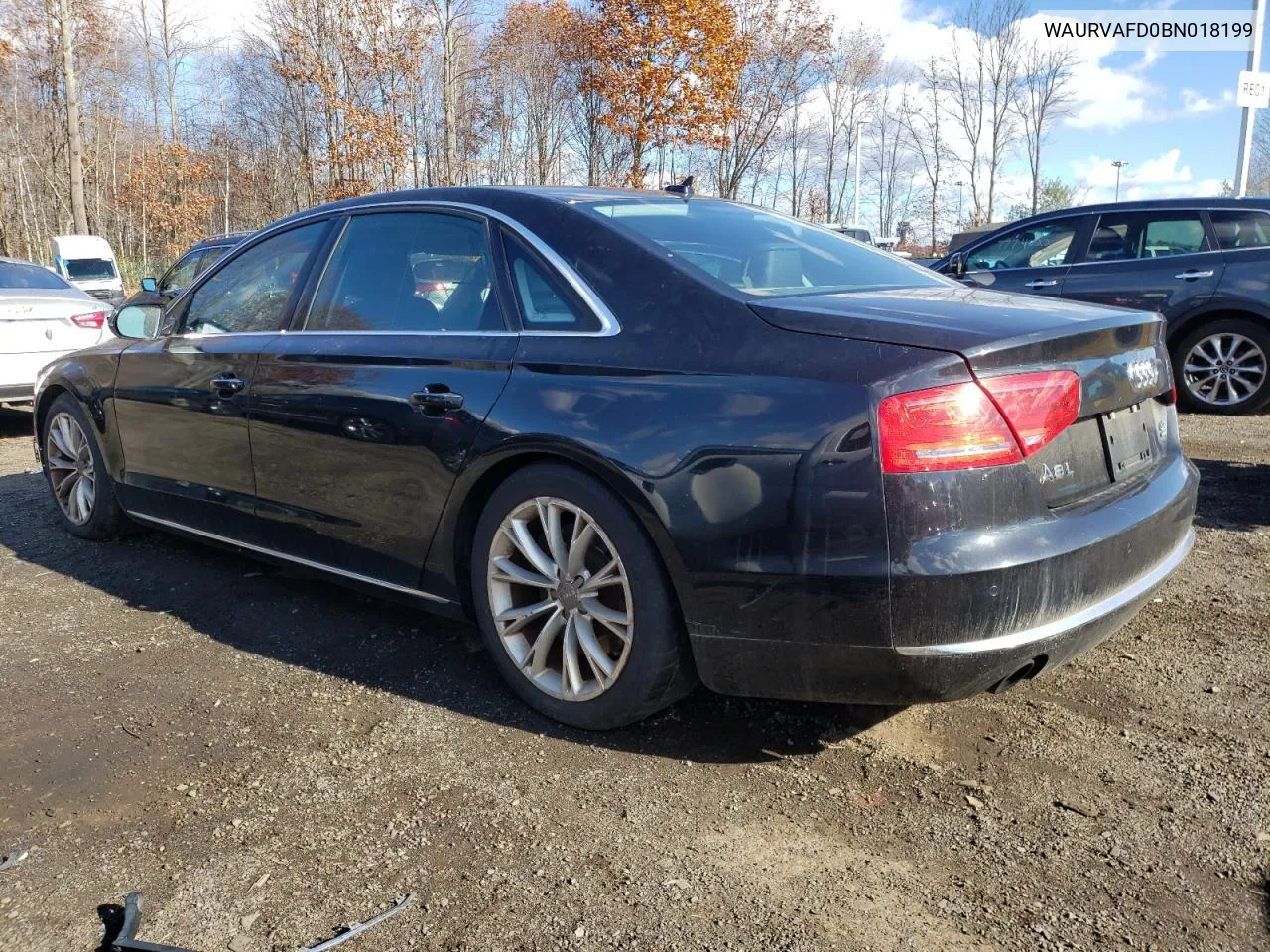 2011 Audi A8 L Quattro VIN: WAURVAFD0BN018199 Lot: 79508474