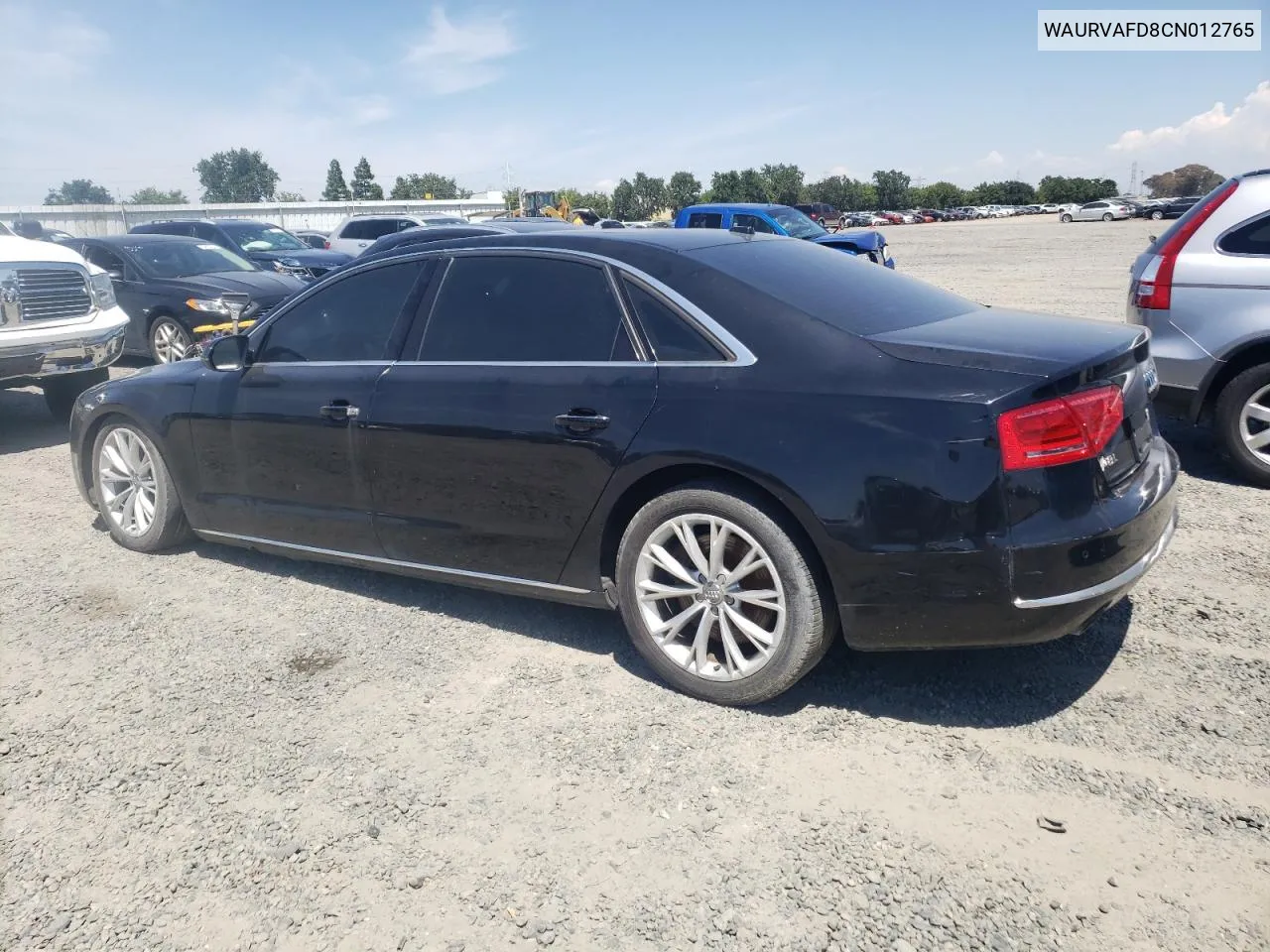 2012 Audi A8 L Quattro VIN: WAURVAFD8CN012765 Lot: 54816054