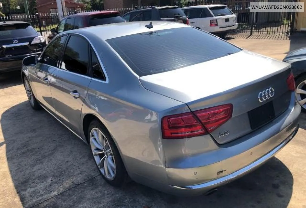 2012 Audi A8 Quattro VIN: WAUAVAFD2CN028862 Lot: 71984364