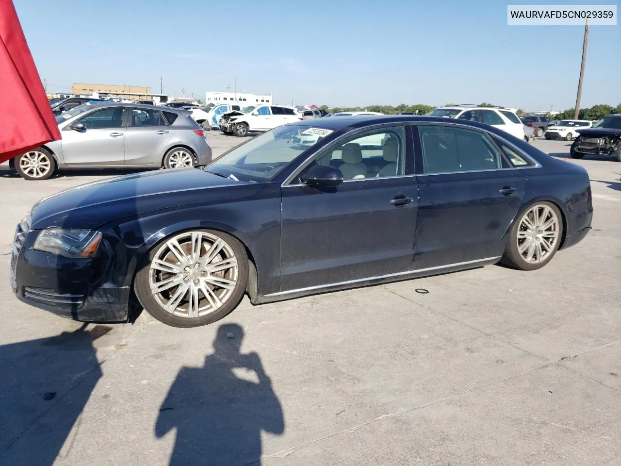 2012 Audi A8 L Quattro VIN: WAURVAFD5CN029359 Lot: 72373234