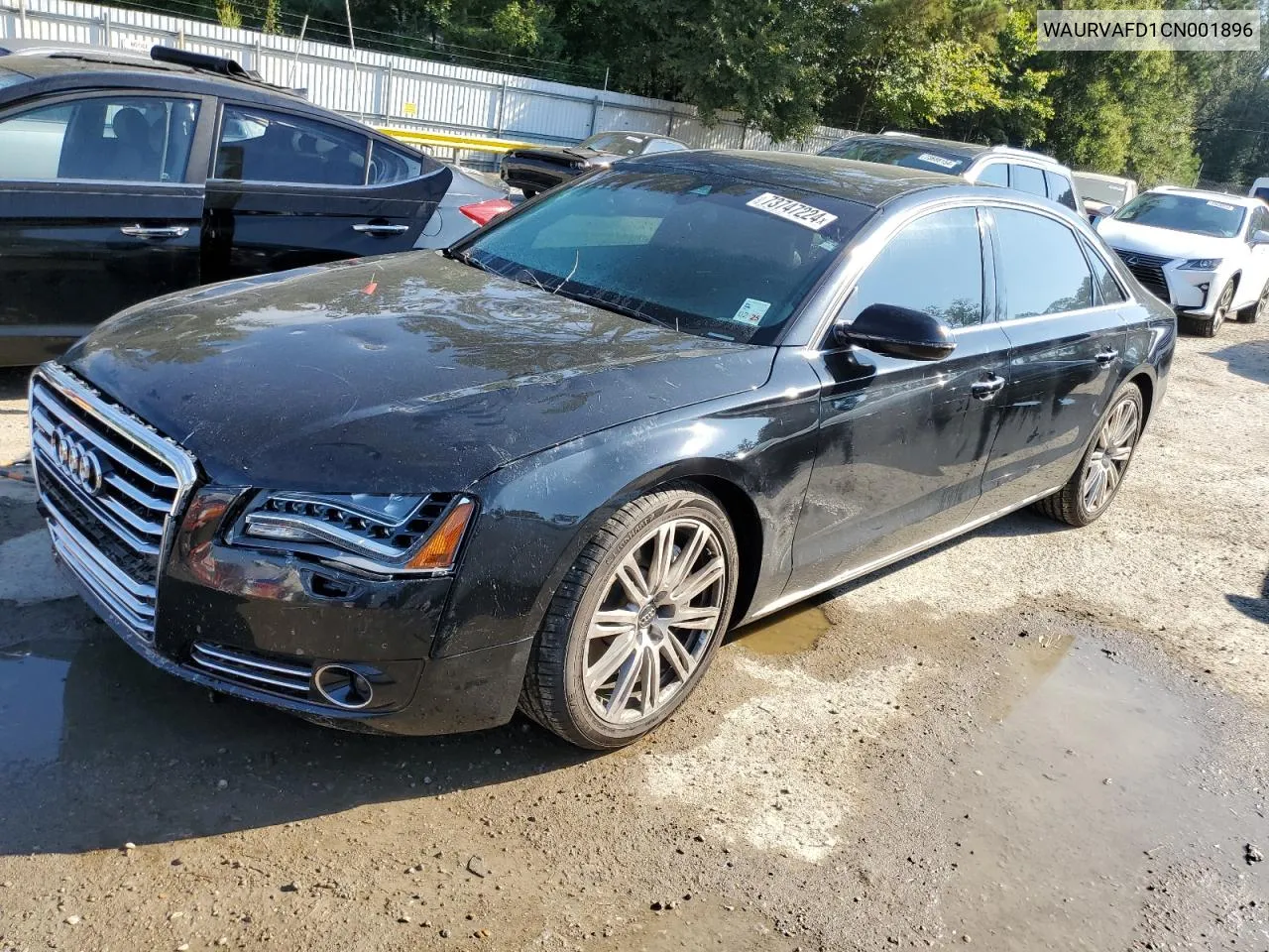 2012 Audi A8 L Quattro VIN: WAURVAFD1CN001896 Lot: 73747224